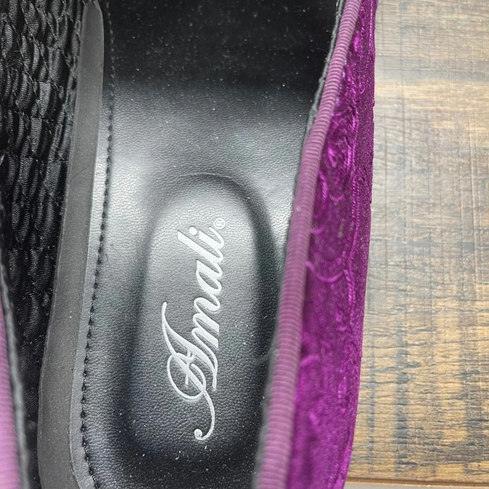 Amali Men's Velvet Loafers Bryant-049 Slip On Dress Shoes Purple Paisley Size 14